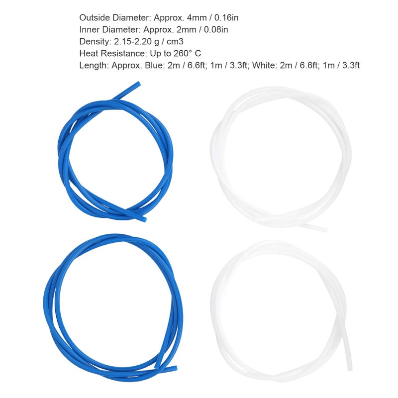 مجموعة أنابيب وموصلات PTFE لطابعة ثلاثية الأبعاد 1.75 ملليمتر ملحقات الخيوط - Image 4