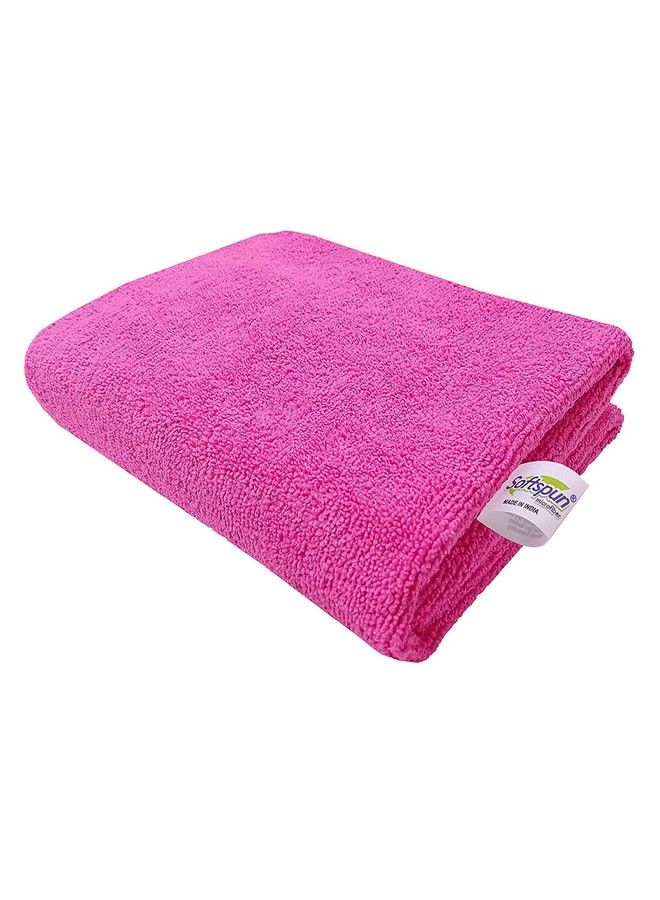 SOFTSPUN Microfiber Hair And Face Care Towel Set Of 1 Piece 40X60 Cms 340 Gsm (Pink). Super Soft & Comfortable Quick Drying Ultra Absorbent In Large Size. - Image 2