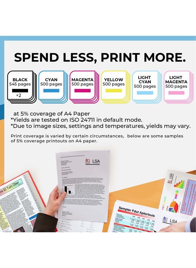 Penguin Remanufactured Ink Cartridge Replacement for Epson 99 T099 Used for Artisan 835 725 710 800 All-in-One Printer 7 Pack (2 Black 1 Cyan 1 Magenta 1 Yellow 1Light Cyan 1 Light Magenta) Combo Pack - Image 3