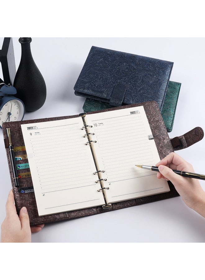 Dimension Stationery Korea Girl's Heart Macaron Loose-leaf Notebook Pu Hand Account Book Notebook Hand Account Book Travel Book - Image 4