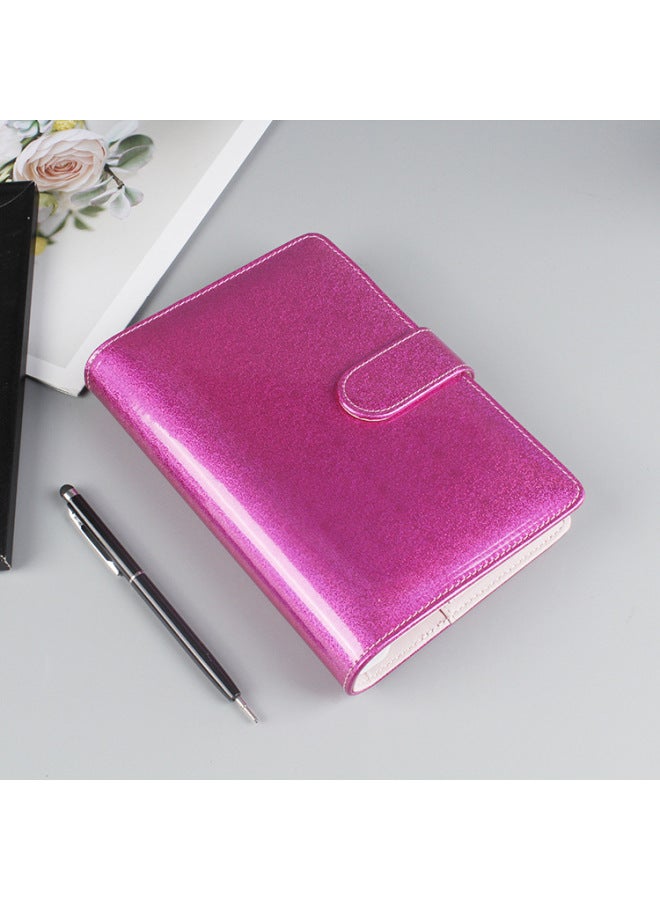 Dimension Stationery Korea Girl's Heart Macaron Loose-leaf Notebook Pu Hand Account Book Notebook Hand Account Book Travel Book - Image 1