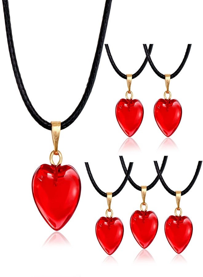 Omlisca Valentines Day Gifts 12 Pack Red Heart Shaped Pendant Necklace for Classroom Rewards Exchange Goodies Bag Filler For Women Party Favors Supplies Wedding Carnival Decorations - Image 1