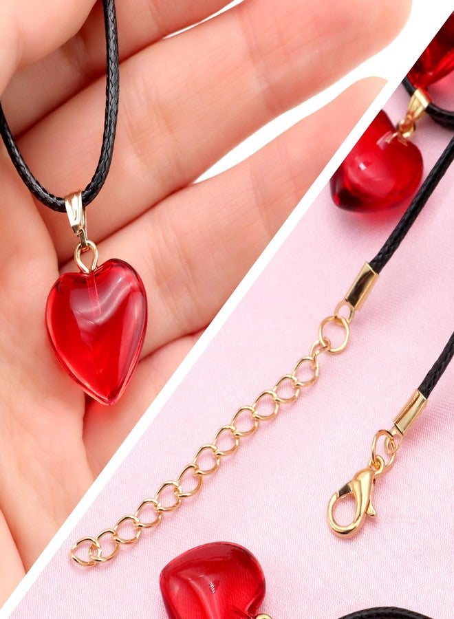 Omlisca Valentines Day Gifts 12 Pack Red Heart Shaped Pendant Necklace for Classroom Rewards Exchange Goodies Bag Filler For Women Party Favors Supplies Wedding Carnival Decorations - Image 4