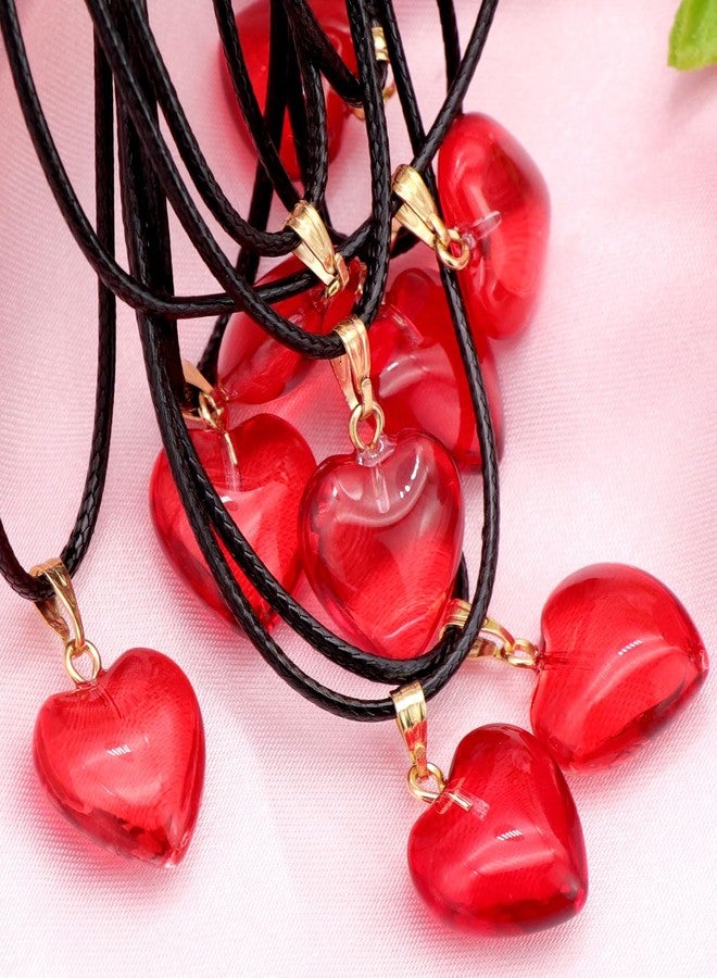 Omlisca Valentines Day Gifts 12 Pack Red Heart Shaped Pendant Necklace for Classroom Rewards Exchange Goodies Bag Filler For Women Party Favors Supplies Wedding Carnival Decorations - Image 5