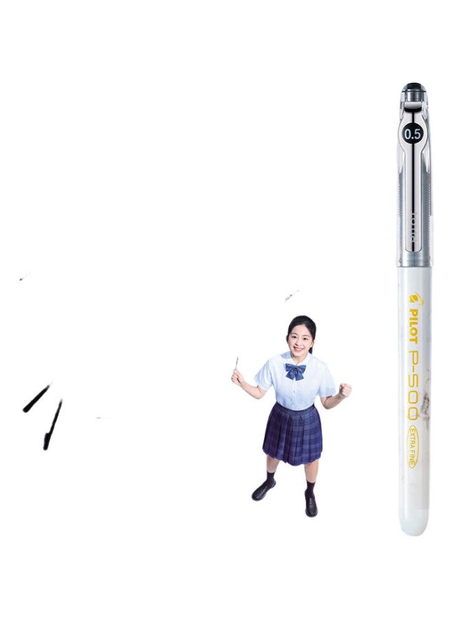 Pilot P500 Exam Pen - Gold Label Series Gel Pen 0.5Mm Direct Liquid Rollerball Pen Signature Pen Student Stationery Office Supplies Exam Pen High Aesthetic Value Jade Green - Image 3