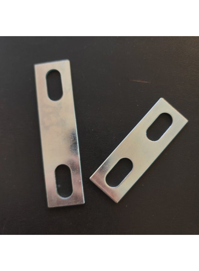 Carbon Steel Galvanized U-bolt Baffle U-shaped Saddle Card Double-hole Backing Plate Baffle Card Galvanized Backing Plate Available-Color:17*40*5 (2 Pieces)  - Image 4
