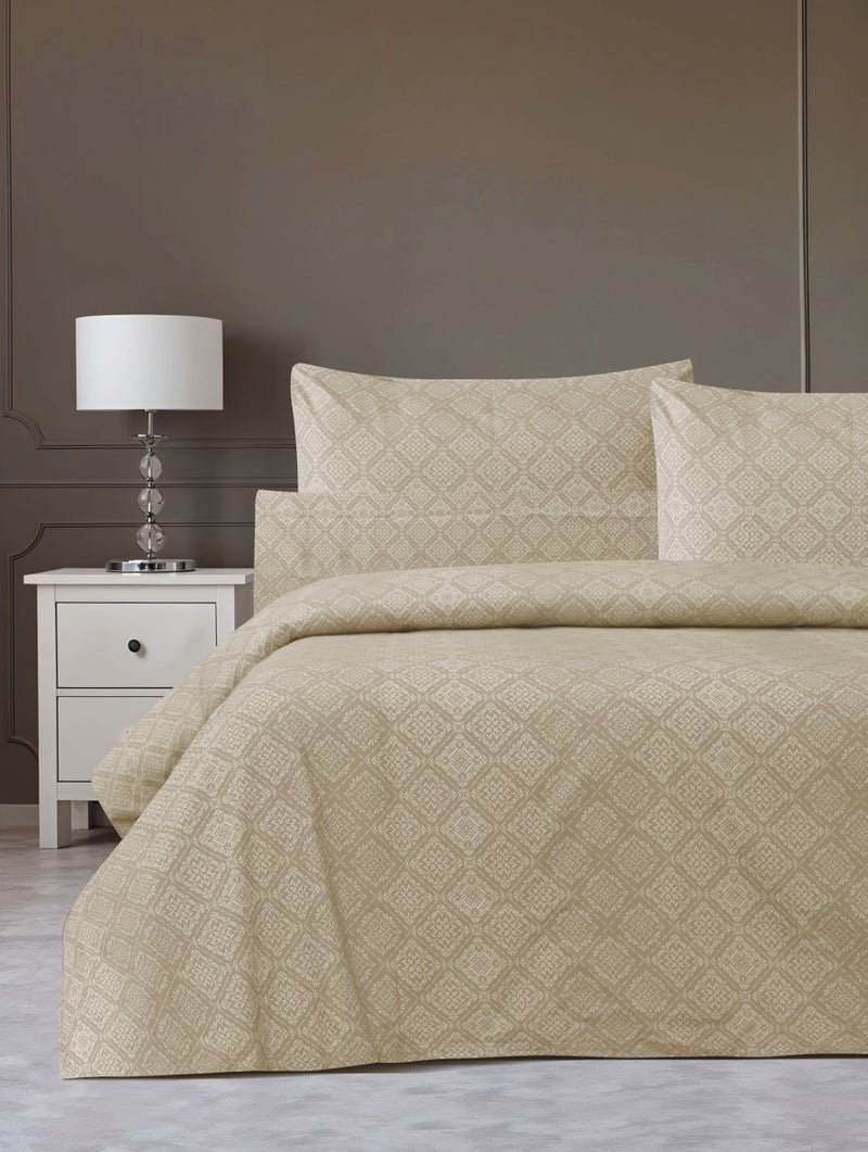 مورانو طقم ملاءات سرير مورانو صوفيا مصنوع من مادة الألياف الدقيقة بملمس يشبه القطن لملمس ناعم وجيد التهوية، مثالي للأسرة المزدوجة، مقاس 240 × 260 سم، يتضمن أكياس وسائد - Image 2