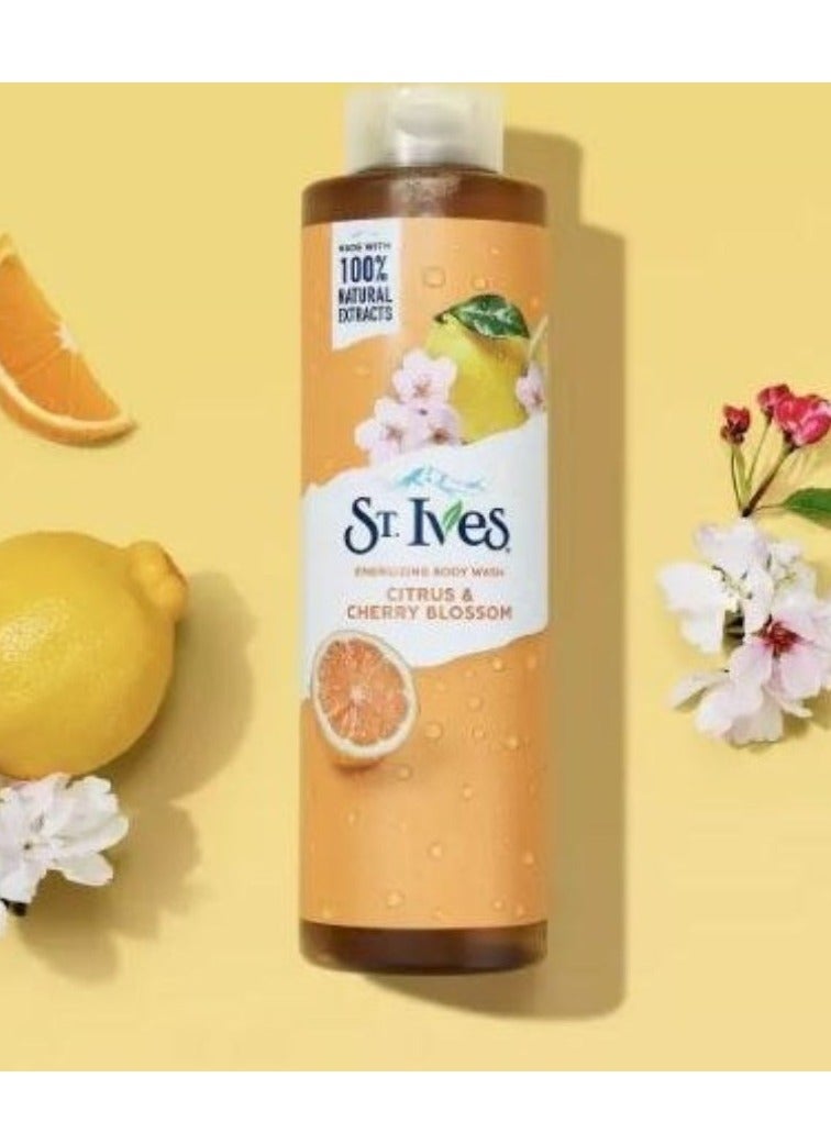 ST. Ives Citrus Cherry Blossom Energizing Body Wash 650ml - Image 1
