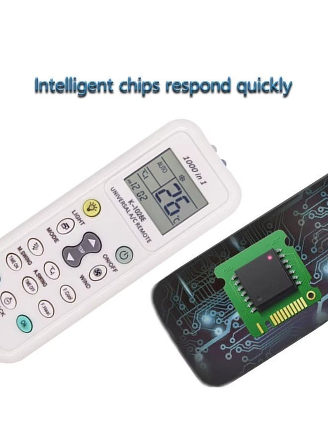 Ruay New 1000-in-1 Universal Wireless Remote Control for RUAY-RA45 Air Conditioners - Digital LCD Display, Universal Replacement for Air Conditioning Units, Multifunctional and Multi-Purpose - Image 5