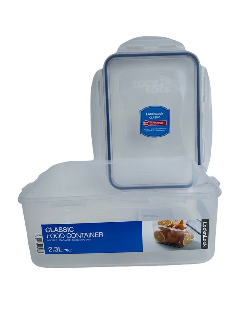 LOCK & LOCK - LocknLock 2.3L Rectangular  Airtight Food Storage  - BPA-Free, Microwave, Freezer, and Dishwasher Safe - Image 1