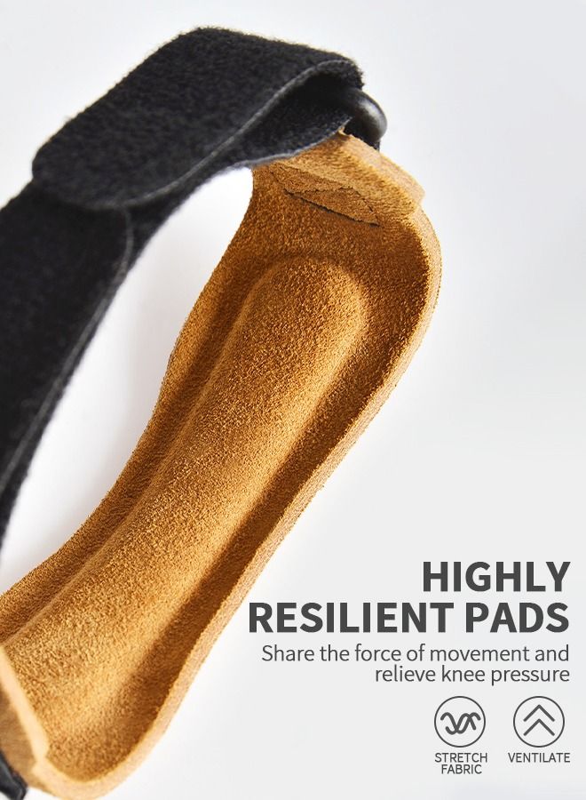 GROIC 2 Pack Cowhide Patella Knee Strap, Adjustable Knee Brace Patella Support Brace for Running, Soccer, Basketball, Hiking, Jumpers Knee, Tennis, Tendonitis, Volleyball & Squats Stabilizer Support Band - Image 3