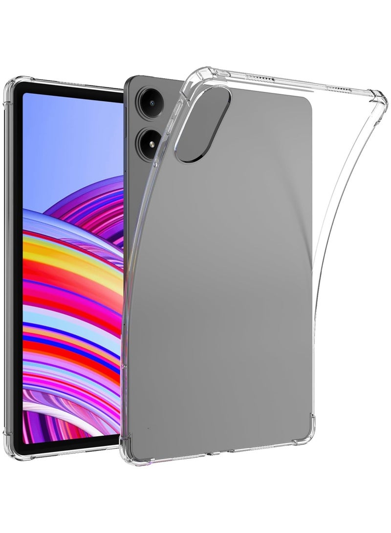 Clear Case for Xiaomi Poco Pad 12.1/Redmi Pad Pro 5G 12.1 inch 2024,Thin Slim Lightweight Scratch Proof,Durable Protection Silicone Rubber TPU Cover (Clear)  - Image 1