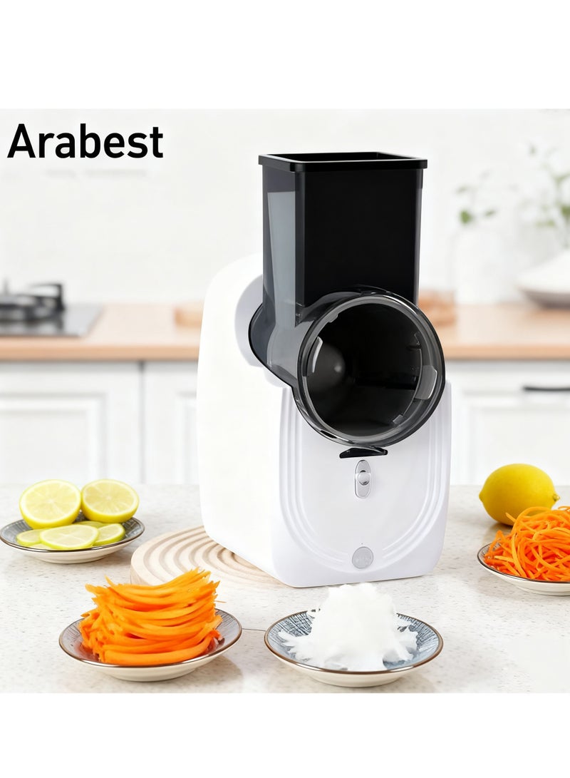 عربست شريحة الخضروات الكهربائية ، آلة تقطيع الأغذية التلقائية للمطبخ ، الأبيض - Image 2