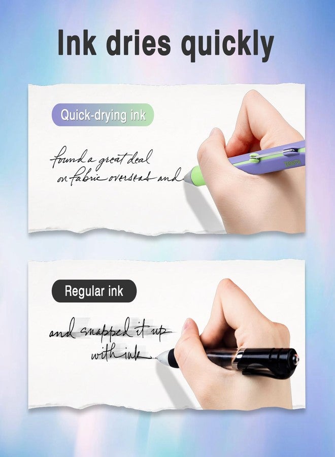 Ddaowanx Gel Pens,5Pcs Fine Point Smooth Writing Pens,0.5mm Black Ink for Journaling,Writing,Note Taking,Office School Supplies,Aesthetic Desk Accessories for Women - Image 4