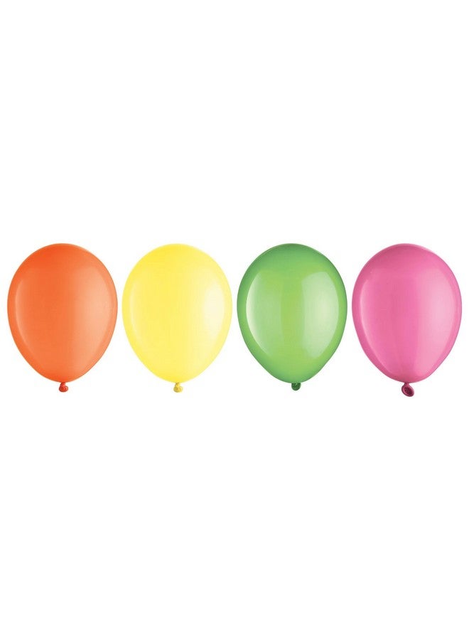 Amscan Neon Assortment Balloon - 5" | Assorted Colors | Pack of 25,Orange/pink/yellow