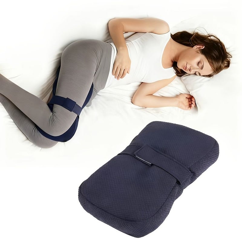 Ergonomic Leg Pillow For Side Sleepers Black Portable Machine Washable Soft 3D Fiber Filling Comfortably Relieves Knee And Joint Pain - Image 2
