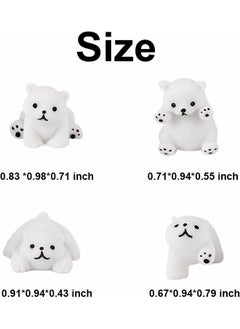 HY Cute Car Rearview Mirror Accessories for Car Polar Bear Interior Decoration Dashboard Car Ornament Funny Gifts for Cute Car Mirror Interior Decors (4 Pcs)  - Image 5