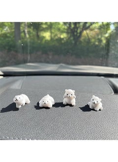 HY Cute Car Rearview Mirror Accessories for Car Polar Bear Interior Decoration Dashboard Car Ornament Funny Gifts for Cute Car Mirror Interior Decors (4 Pcs)  - Image 1