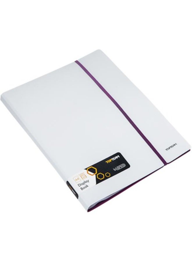 Display Book 30 Pocket A4 Polypropylene White/ Purple