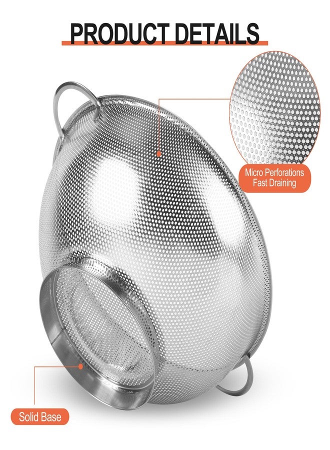 KAI SHUN Kaishun Colander Stainless Steel 3-Quart, Strainer for Kitchen Food, Dishwasher Safe - Image 3