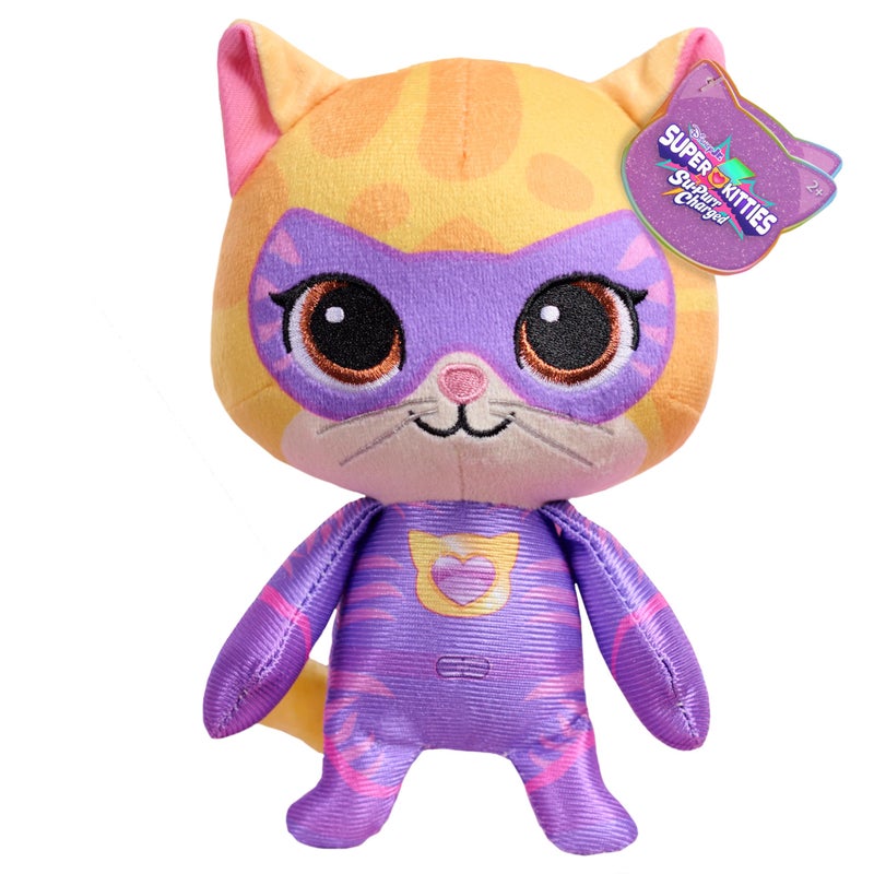 Just Play Disney Jr. SuperKitties Small 8-inch Plush Sparks Stuffed Animal, Su-Purr Wild Outfit, Kitten, Toy for Fans, Girls, Kids, Ages 2 and Up by Just Play, Kids Toys for Ages 2 Up by Just Play - Image 1
