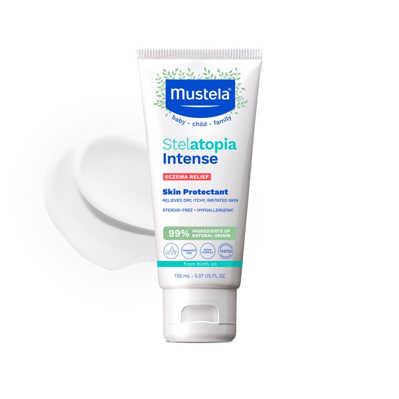 Mustela Eczema Relief Cream Stelatopia Intense - Fragrance-Free Moisturizing Body Lotion with Colloidal Oatmeal - For dry, itchy, irritated skin & flare-ups - Baby, Child & Adult - 5.07 fl. oz. - Image 1