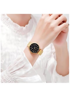 SKMEI SKMEI Womens Watches Black Slim Thin Luxury Dress Stainless Steel Mesh Watches Fashion Waterproof Ladies Wrist Watch with Date  - Image 4