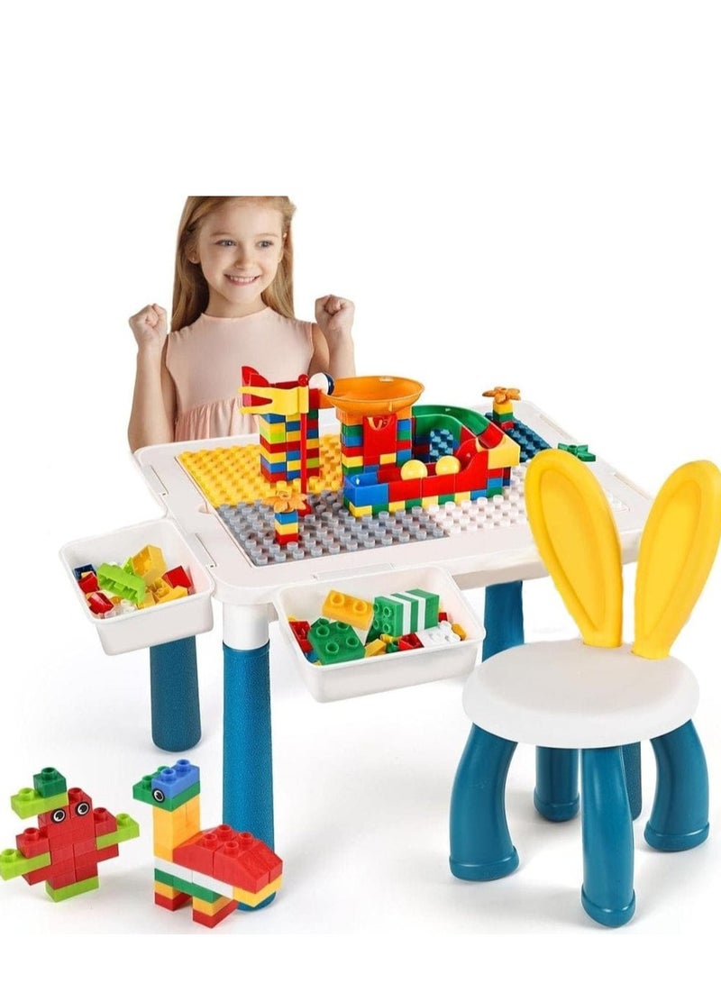 2-in-1 Cube Table and Educational Desk for Kids 114 Pieces - Image 1