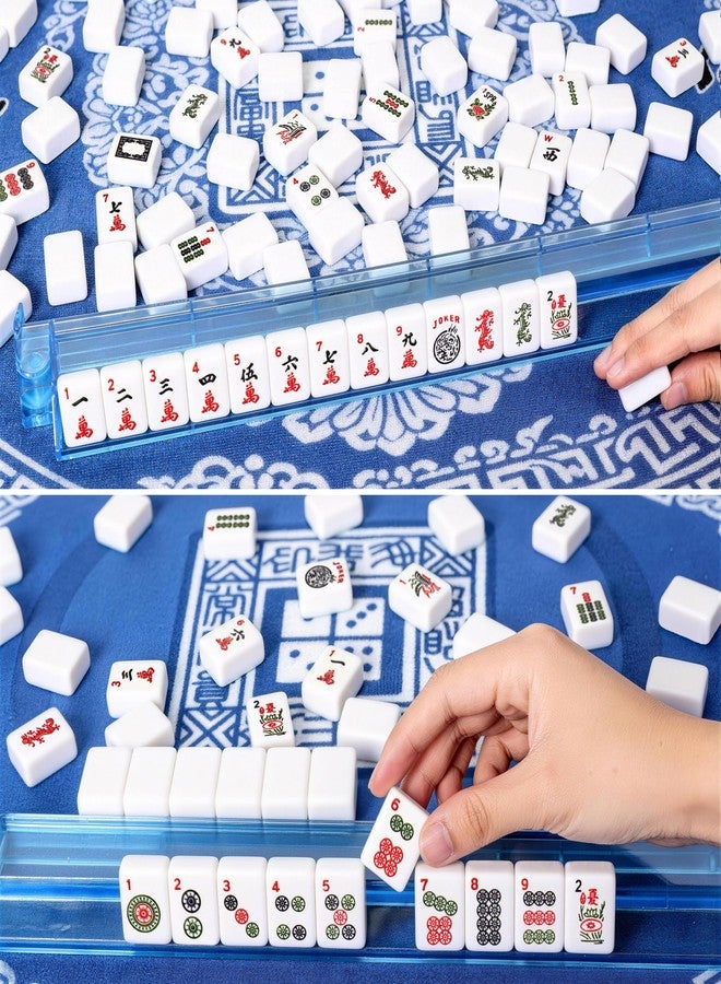 Dolcety American Mahjong Tile Set, 166 White Tiles Mahjong Set,Travel Mahjong Set with Gray Carrying Bag - Image 5