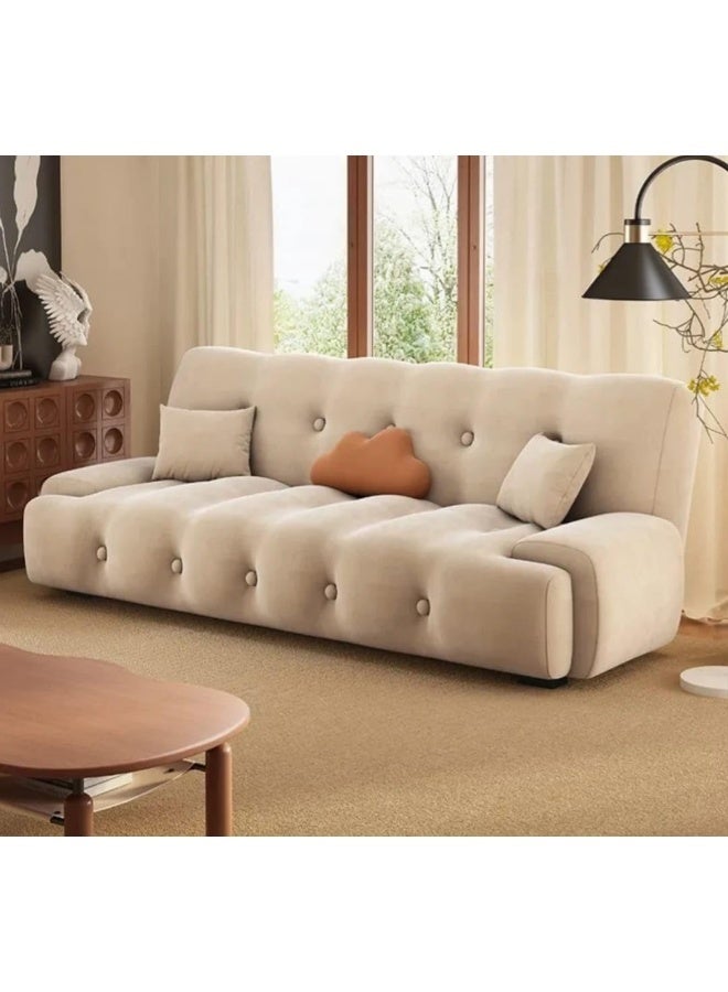 Modern Tufted Sofa in Beige