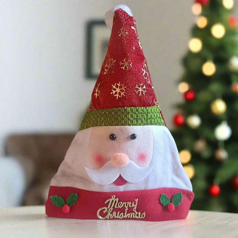 ALILA Santa Red Cap Christmas Hat for Adult & Kids Comfortable Soft Free Size Santa Clause Xmas Items Christmas Decor Santa Caps - Image 3