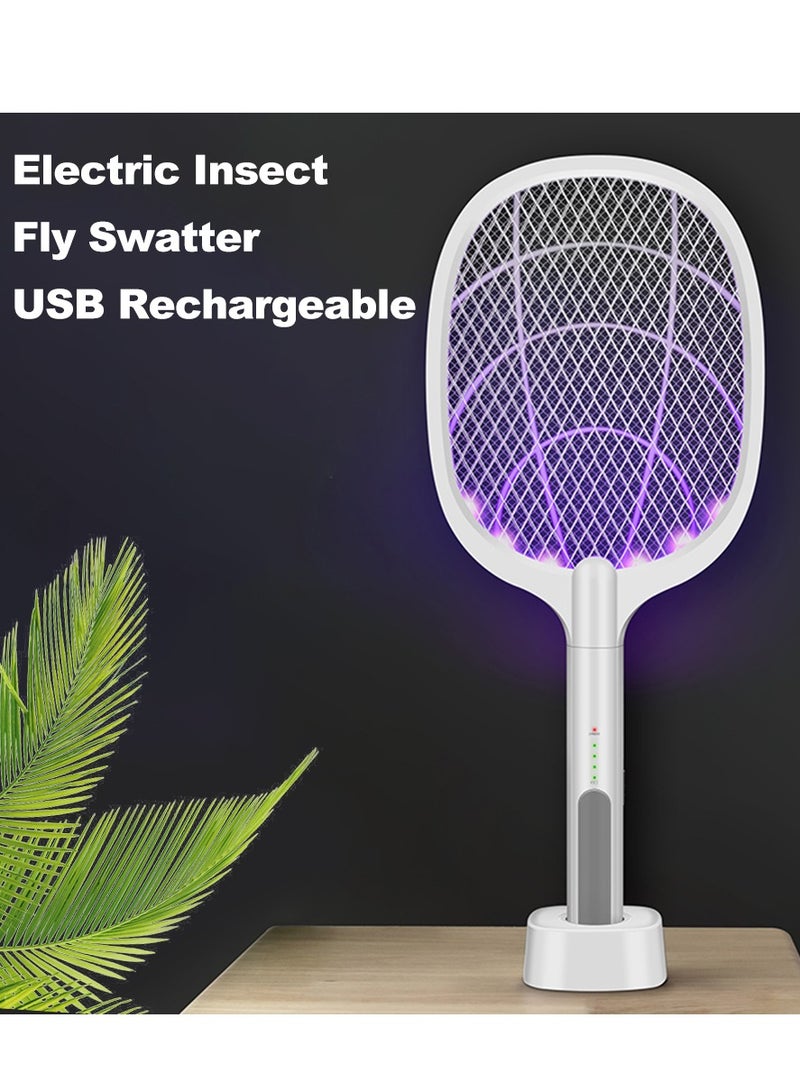 Generic 2 In1 USB Electric Bug Zapper, Mosquito Killer, Fruit Fly Swatter Zap, Rechargeable Electronic Swatter Pest Control, LED Lighting Lamp, 3 Layer Safety Mesh Safe to Touch  - Image 3
