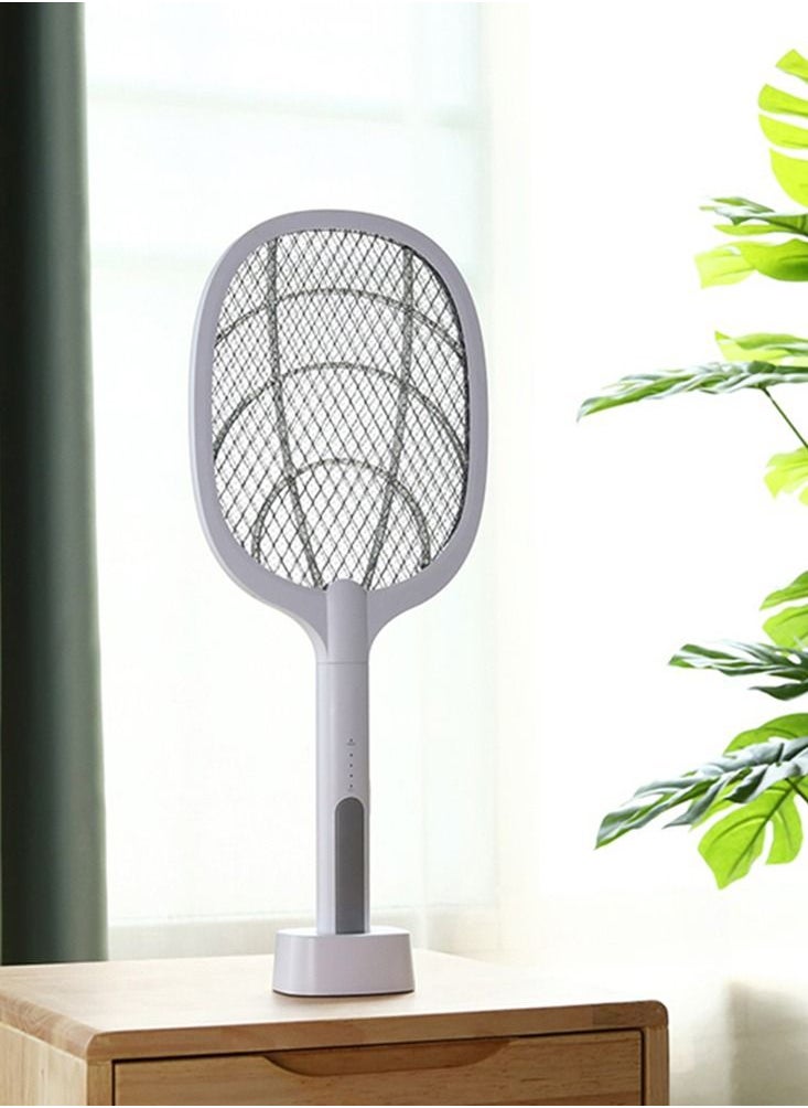Generic - 2 In1 USB Electric Bug Zapper, Mosquito Killer, Fruit Fly Swatter Zap, Rechargeable Electronic Swatter Pest Control, LED Lighting Lamp, 3 Layer Safety Mesh Safe to Touch - Image 1