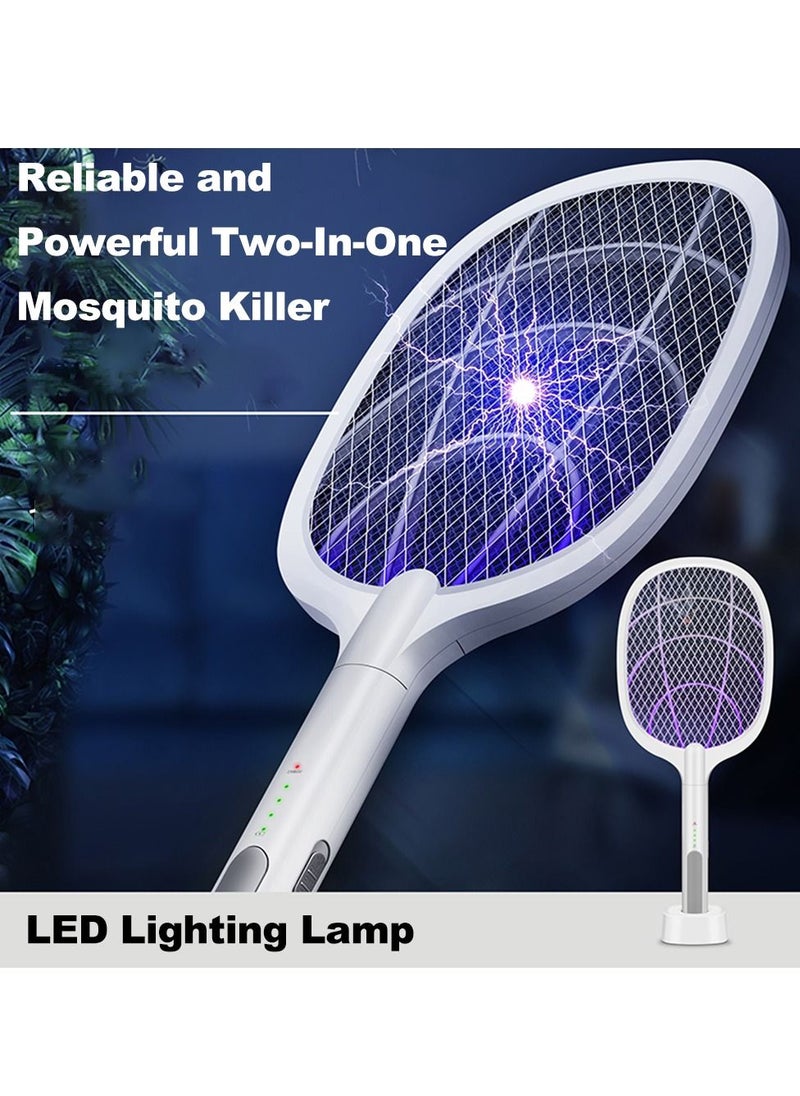 Generic - 2 In1 USB Electric Bug Zapper, Mosquito Killer, Fruit Fly Swatter Zap, Rechargeable Electronic Swatter Pest Control, LED Lighting Lamp, 3 Layer Safety Mesh Safe to Touch - Image 1