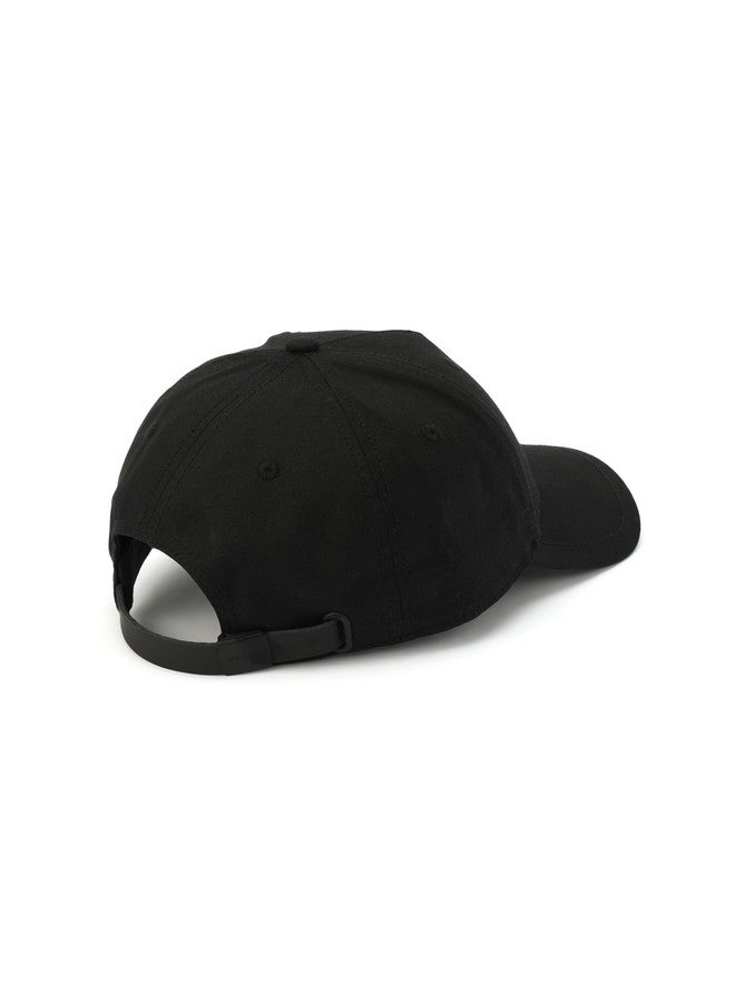 AllSaints Men's Embroidered Ramskull Baseball Cap, Hat with Adjustable Strap, 100% Cotton Black - Image 3