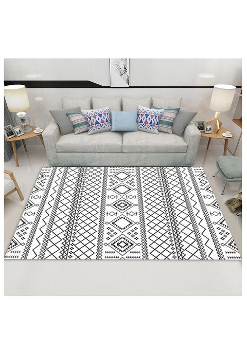 Geometric Patterned Floor Rug Carpet Multicolour 140x200cm