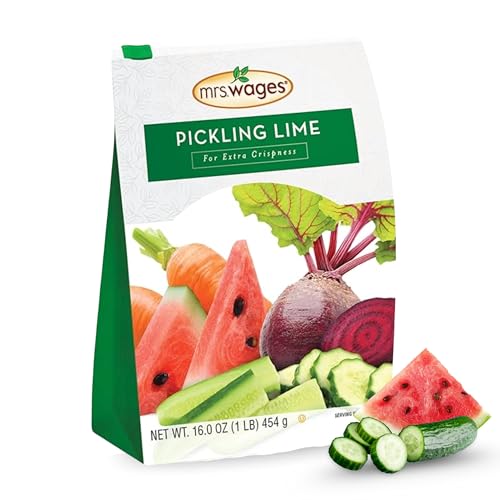 Mrs. Wages Pickling Lime, Easy-To-Make, Crispy Flavorful Pickles, Tasty Creations, Pickling Lime, Long-Lasting Resealable Bag, 1 lb (Value Pack of 6) - Image 1