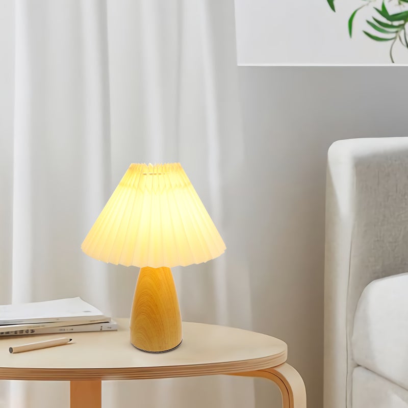 🏠 مصباح طاولة بمصباح إس وقاعدة خش ة لغرفة المعيشة وغرفة النوم بإضاءة ناعمة موزعة - Image 5