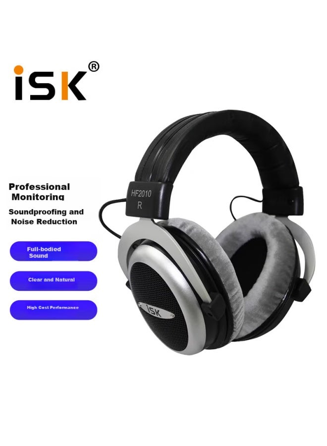 Isk Hf-2010 Professional Over-Ear Monitoring Headphones, Comfortable Full-Enclosed Cavity Design, Gaming Headphones For Computer, Mobile Phone, Sound Card, Karaoke, Recording, And Gaming Music - Image 1