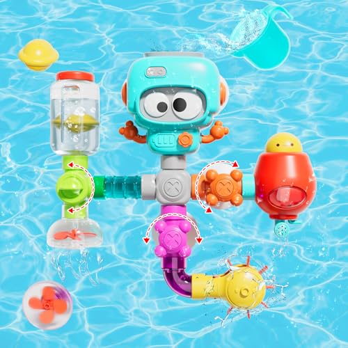 SOCBTNSO DIY Assemble Water Pipe Bath Toys for Kids Ages 48 DIY Building Kit for Ages 57 Bathtub Time Birthday Gifts for Toddler 3 Year Old - Image 1