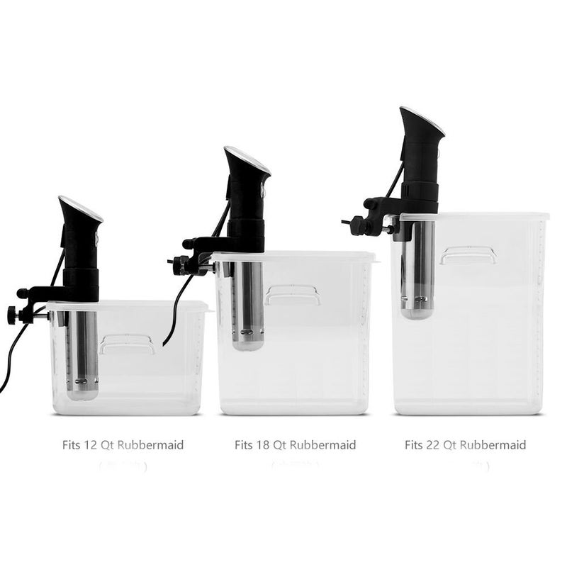 EVERIE Collapsible Hinged Lid Compatible with Anova Nano 750w, 800w, 900w, AN500-US00 1000w and Compatible with Rubbermaid Container 12,18,22 Quart(Corner Mount) - Image 2