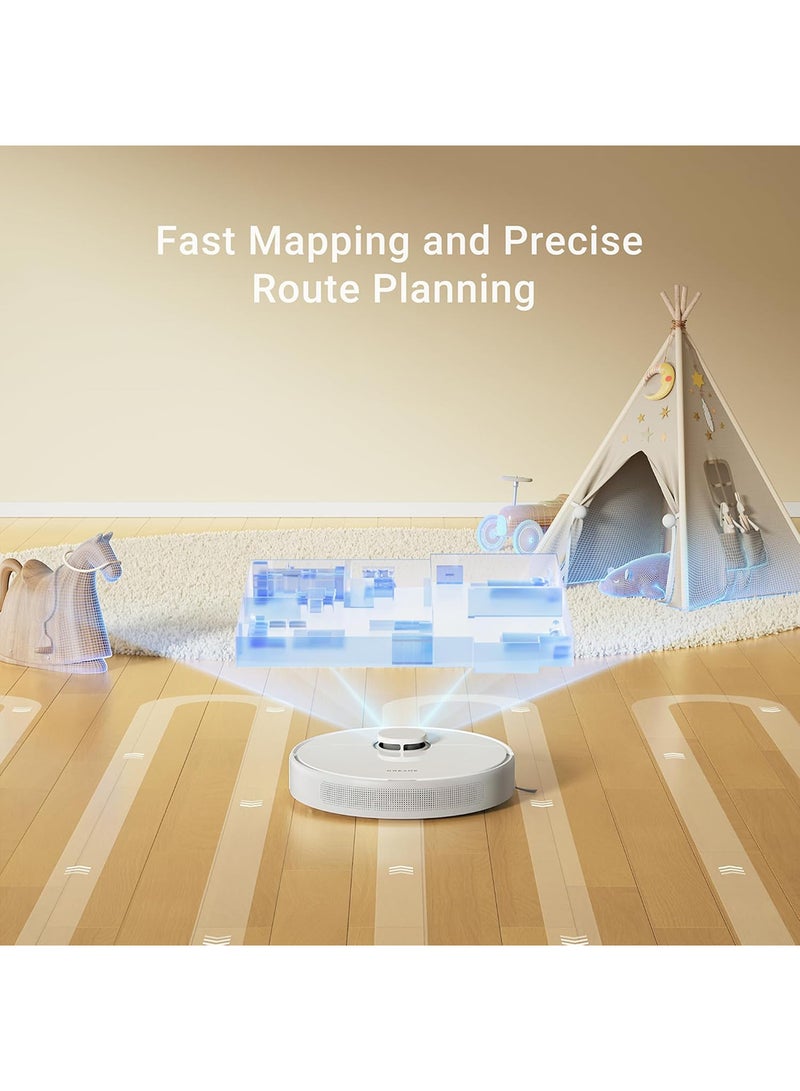 Dreame D9 Max Gen 2 Robot Vacuum Cleaner with Mop, 6000Pa Robot Vacuum Cleaner, LDS Navigation, Multiple Maps, Suitable for Floors/Carpets/Pet Hair, WiFi/APP Control, 2 Years Warranty 0.01 W D9 MAX Gen2 White - Image 4