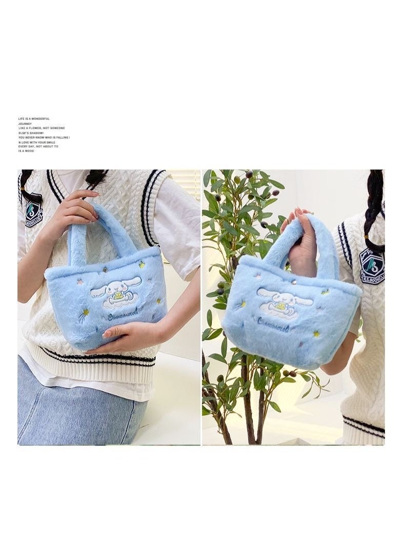 Sanrio Sanrio Blue Cinnamon Dog Pattern Shoulder Bag Crossbody Bag Handbag Plush Bag Children's Decorative Bag  - Image 4