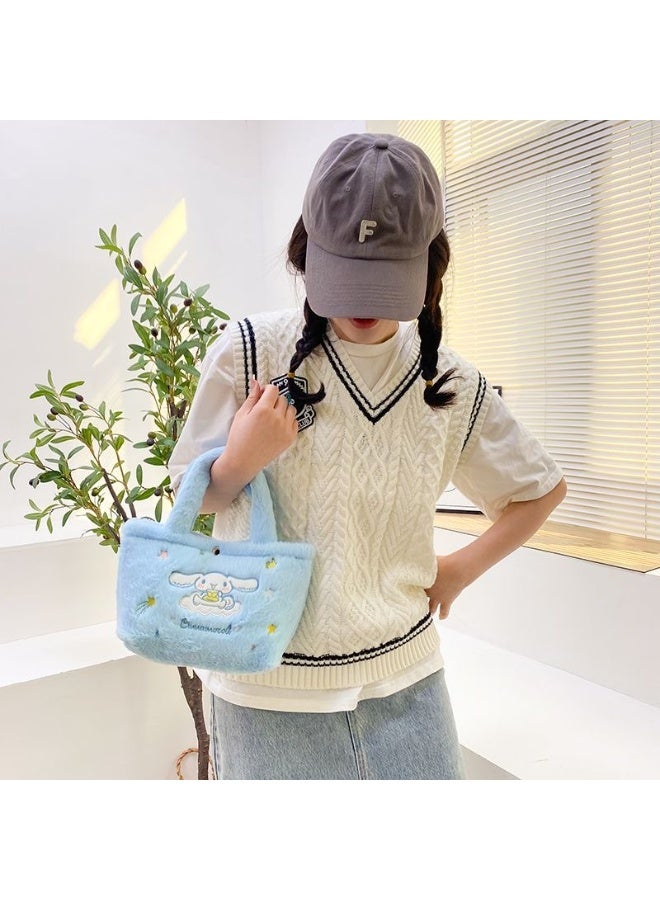Sanrio Sanrio Blue Cinnamon Dog Pattern Shoulder Bag Crossbody Bag Handbag Plush Bag Children's Decorative Bag  - Image 1
