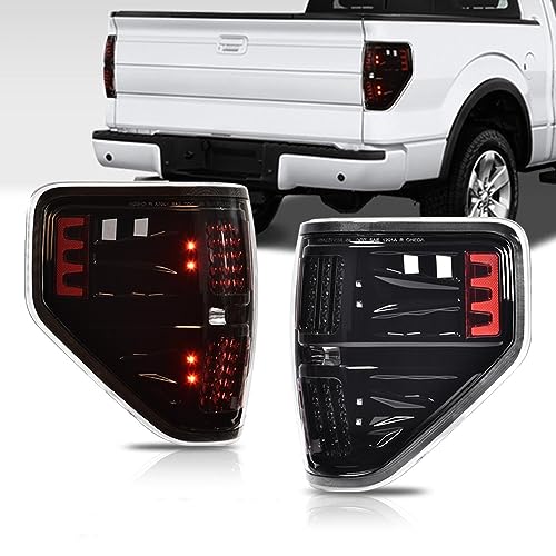 GPLUS G-PLUS LED Rear Tail Lights Compatible with Ford F150 2009-2014 Clear Lens Black Housing Left Driver & Right Passenger Tail lights Rear Brake Lamps Assembly Luces Traseras Faros Traseros - Image 4