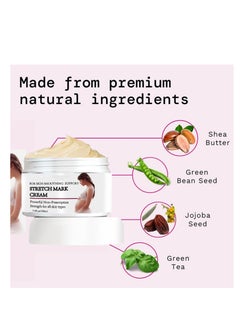 Rosarden Stretch Mark Prevention Cream for Pregnancy, Stretch Mark Cream Remover, Stretch Mark Lotion for Pregnancy, Tummy Butter for Stretch Marks Pregnancy, Shea Butter Stretch Mark Removal Cream  - Image 2