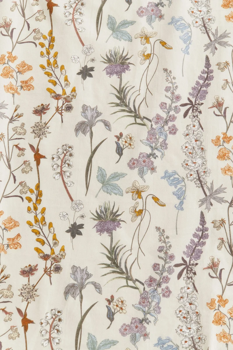 اتش اند ام شرشف بحواف مطاطية من القطن المنقوش