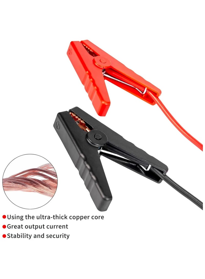 Jump Starter Cable with Battery Clamps - 12V Replacement Alligator Clips to EC5 Connector Car Jumper Cable for Emergency Portable Car Jump Start Battery Booster Cable 10AWG Wire - Image 2