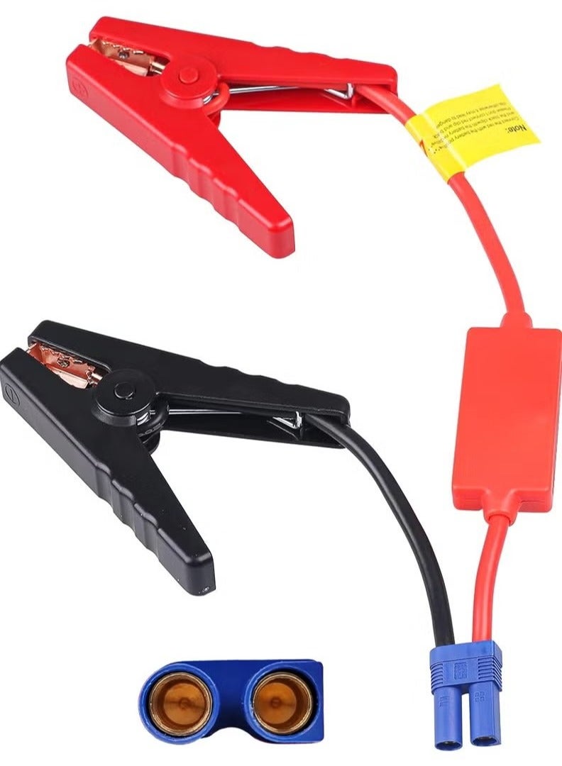 Jump Starter Cable with Battery Clamps - 12V Replacement Alligator Clips to EC5 Connector Car Jumper Cable for Emergency Portable Car Jump Start Battery Booster Cable 10AWG Wire - Image 1