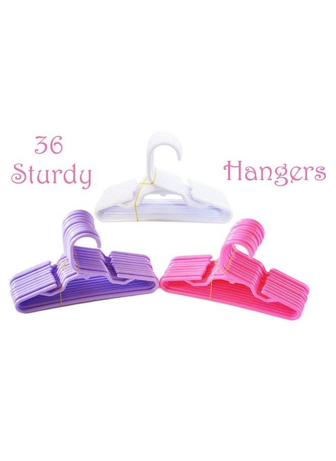 Brittany's Mbd 36 Pack Sturdy Hangers For 18 Inch Girl Doll Clothes 18 Inch Doll Clothes Hanger  - Image 3